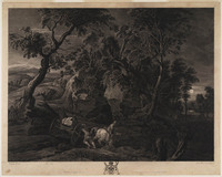 KG 18520
<br/>
Een rotslandschap met kar en paarden
<br/>
<em>Brown, John (1752 - 1787)</em>